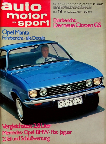Deckblatt Auto Motor und Sport (19/1970)